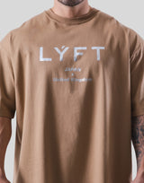 LÝFT Logo Big T-Shirt - Beige