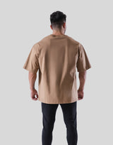 LÝFT Logo Big T-Shirt - Beige