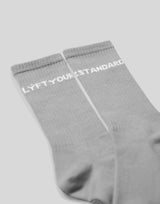 Message Middle Socks - Greige