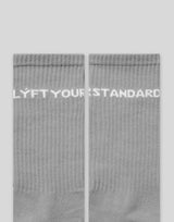 Message Middle Socks - Greige