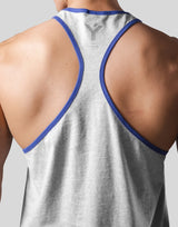 Piping Training Tanktop - Grey/Blue