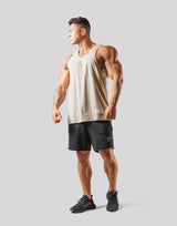 Outline Logo Pile Tanktop - Beige