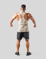 Outline Logo Pile Tanktop - Beige