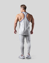 Piping Training Tanktop - Grey/Blue