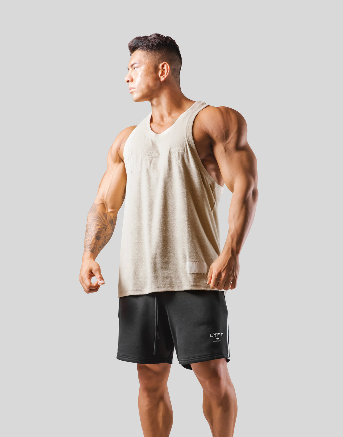 Outline Logo Pile Tanktop - Beige
