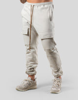 Stretch Sweat Cargo Pants- Ivory