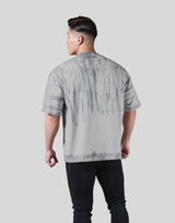 Tie Dye Box Patch Big T-Shirt - Grey