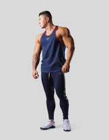 Piping Training Tanktop - Navy/Red