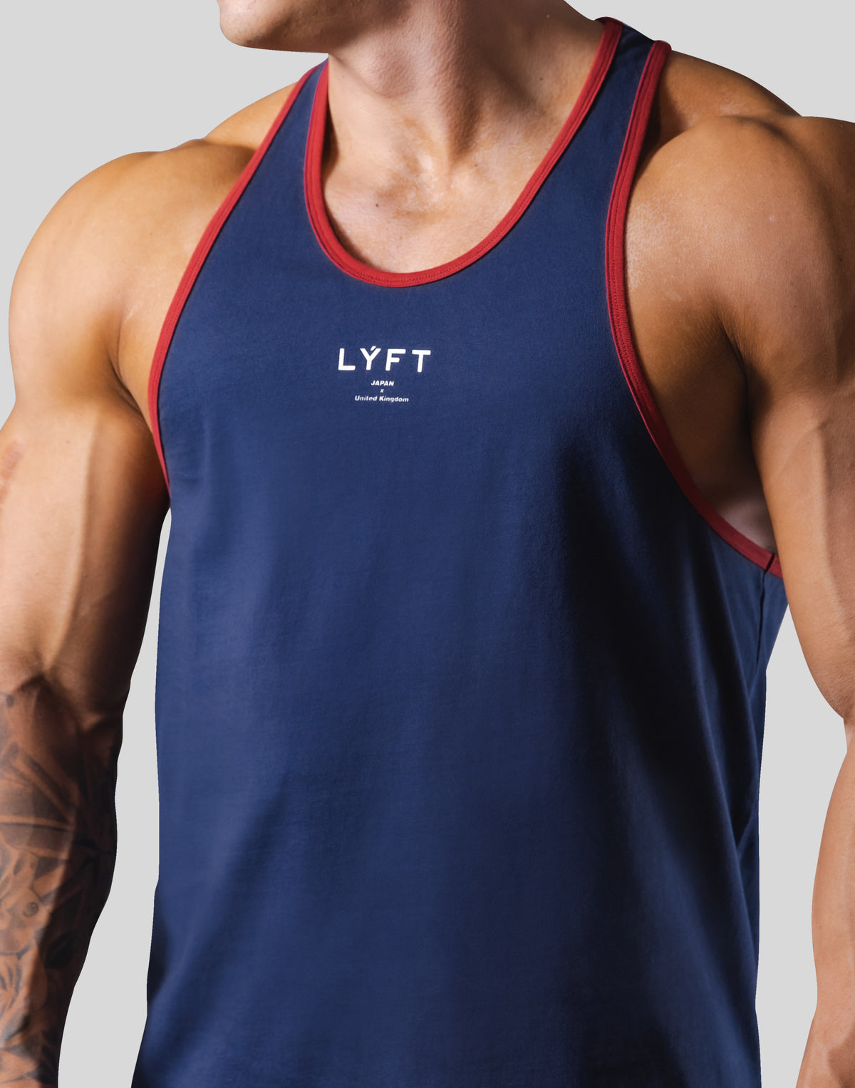 Piping Training Tanktop - Navy/Red