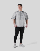 Tie Dye Box Patch Big T-Shirt - Grey