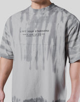 Tie Dye Box Patch Big T-Shirt - Grey