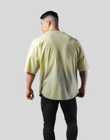 Thunder Logo Wide Shoulder Big T-Shirt - Lime