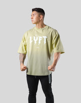 Thunder Logo Wide Shoulder Big T-Shirt - Lime