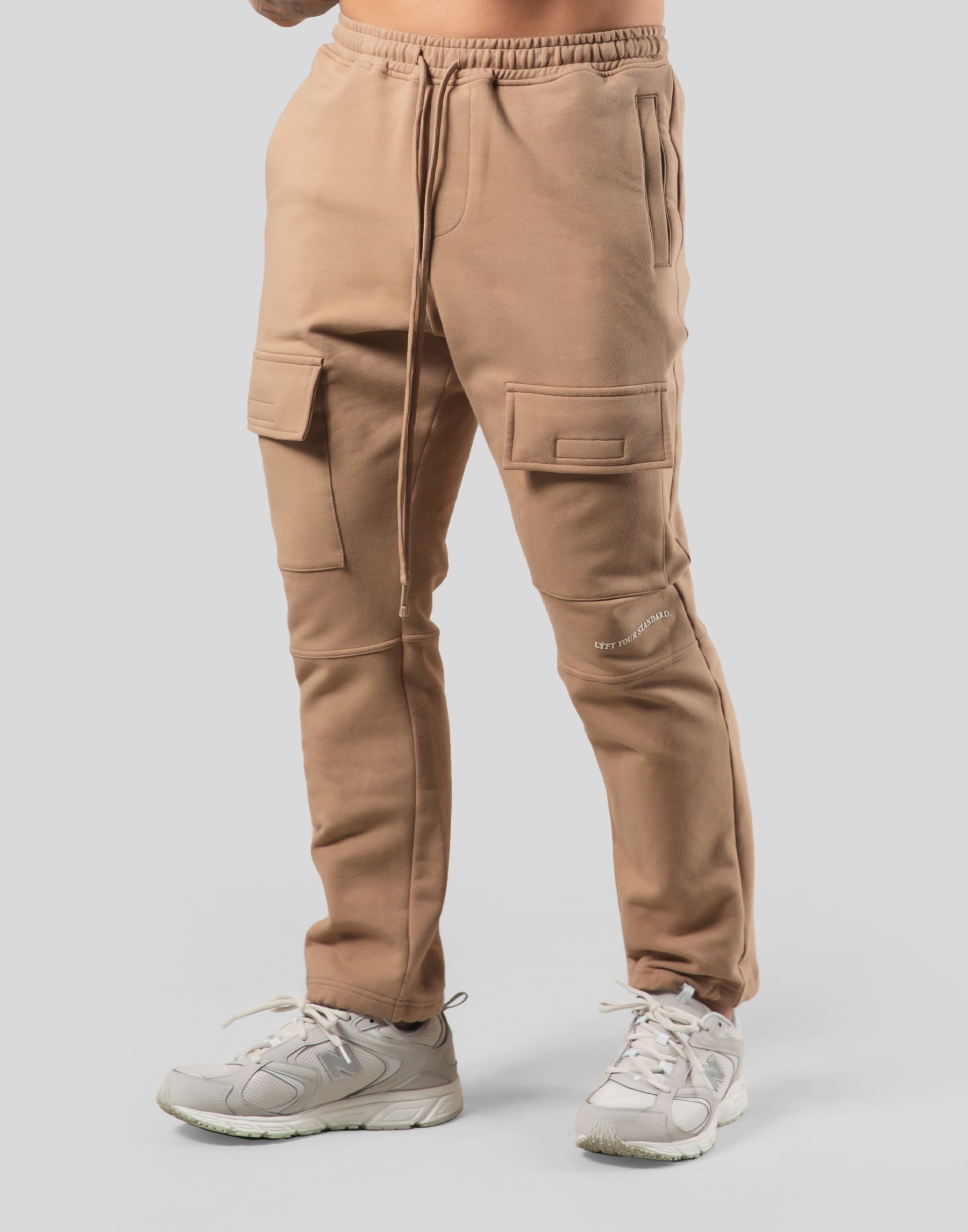 Stretch Sweat Cargo Pants - Beige – LÝFT
