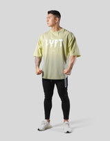 Thunder Logo Wide Shoulder Big T-Shirt - Lime