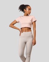 Message Ring Cropped T-Shirt - Pink