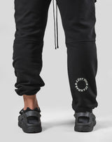Stretch Sweat Cargo Pants - Black