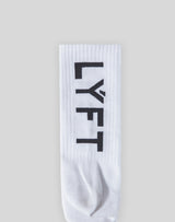 Calf LÝFT Logo Socks - White