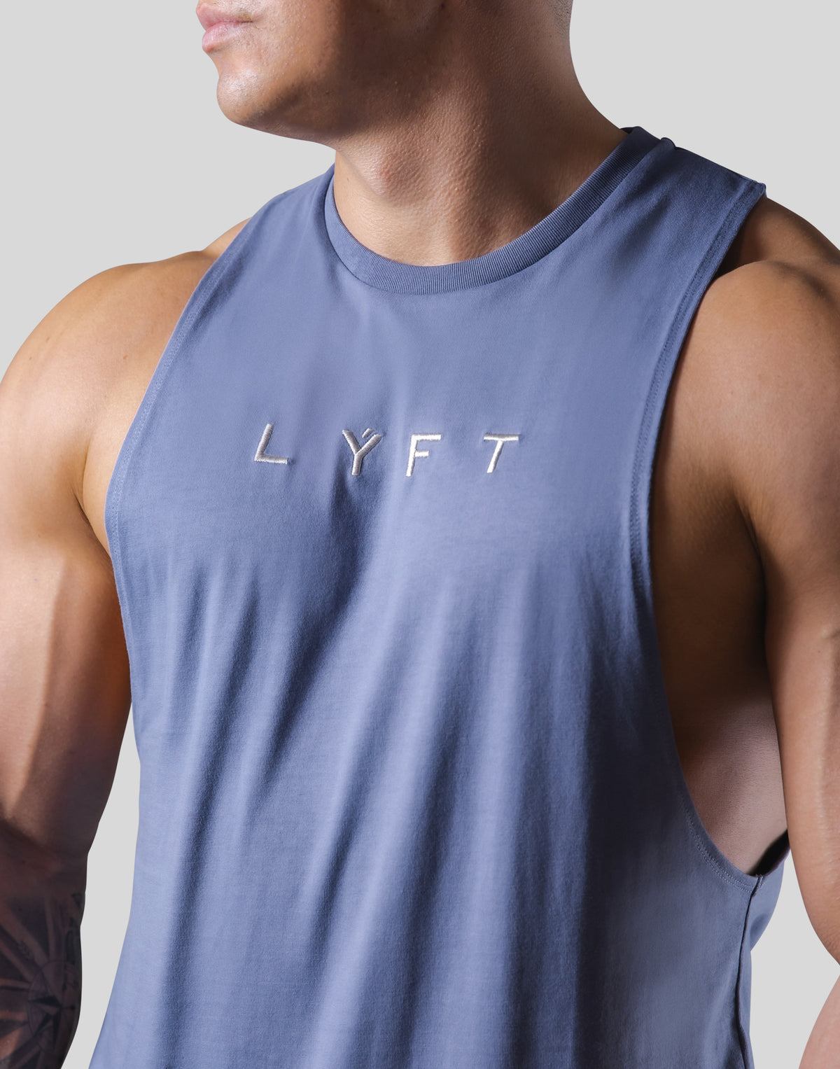 Logo Stitch Drop Tanktop - L.Navy