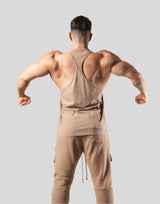 Lion Ring Vintage Training Tanktop - Beige