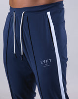 One Line Stretch Pleats Pants - Navy