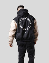 Message Ring Stadium Jacket - Black