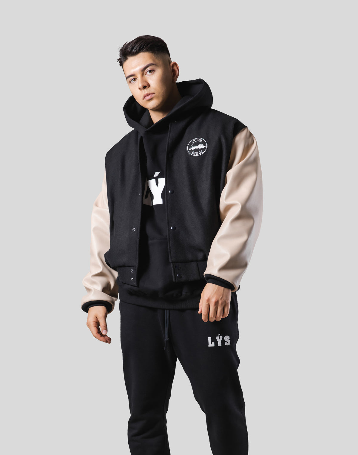 Message Ring Stadium Jacket - Black