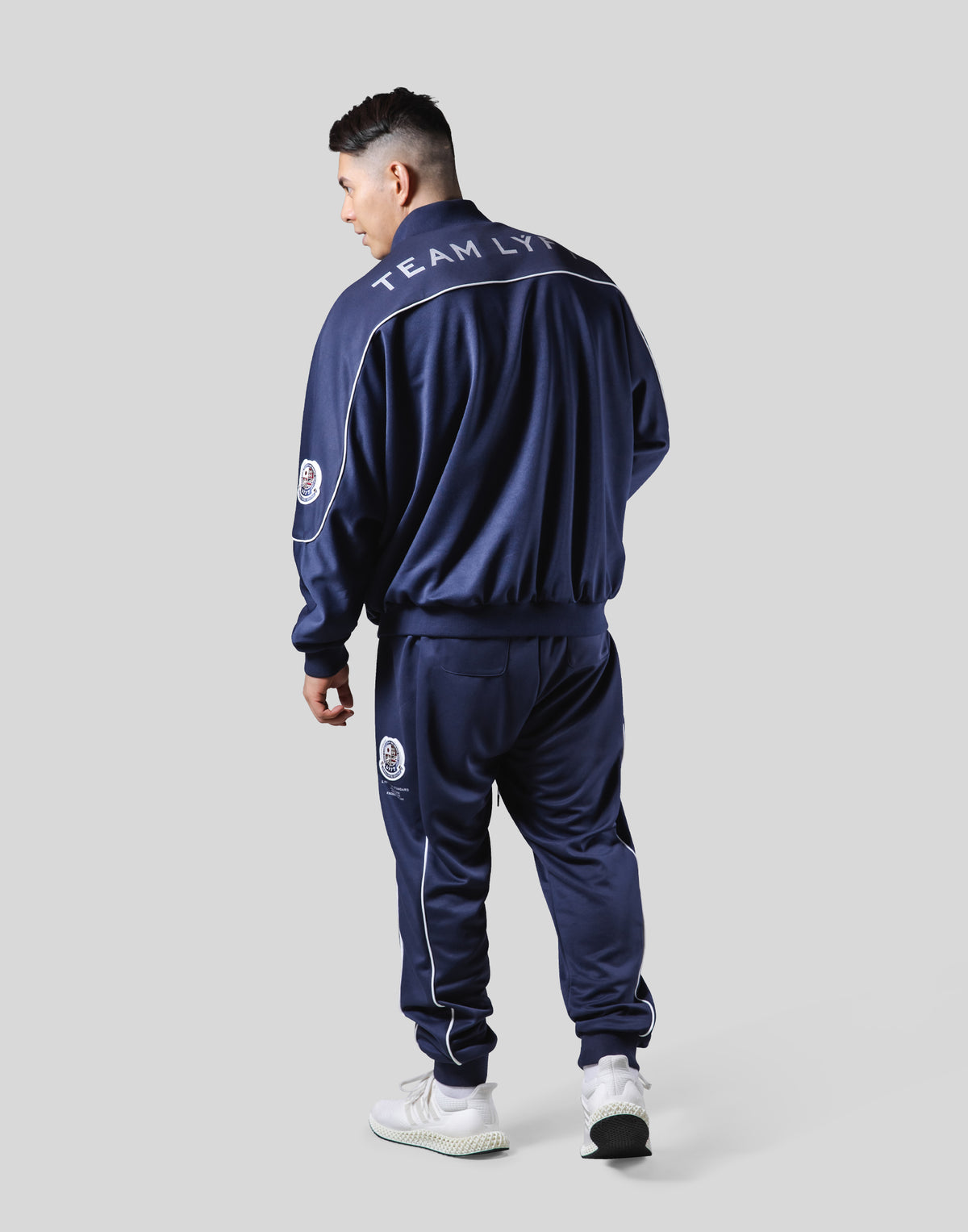 Oversize Round Separate Track Jacket - Navy