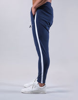 One Line Stretch Pleats Pants - Navy