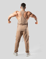 Lion Ring Vintage Training Tanktop - Beige