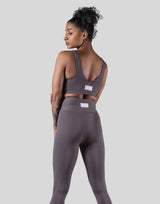 Ribbed Back Label Bratop - Ash Grey