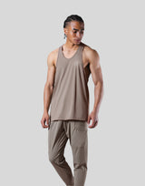 Stretch Waffle Nylon Training Tanktop - Sand