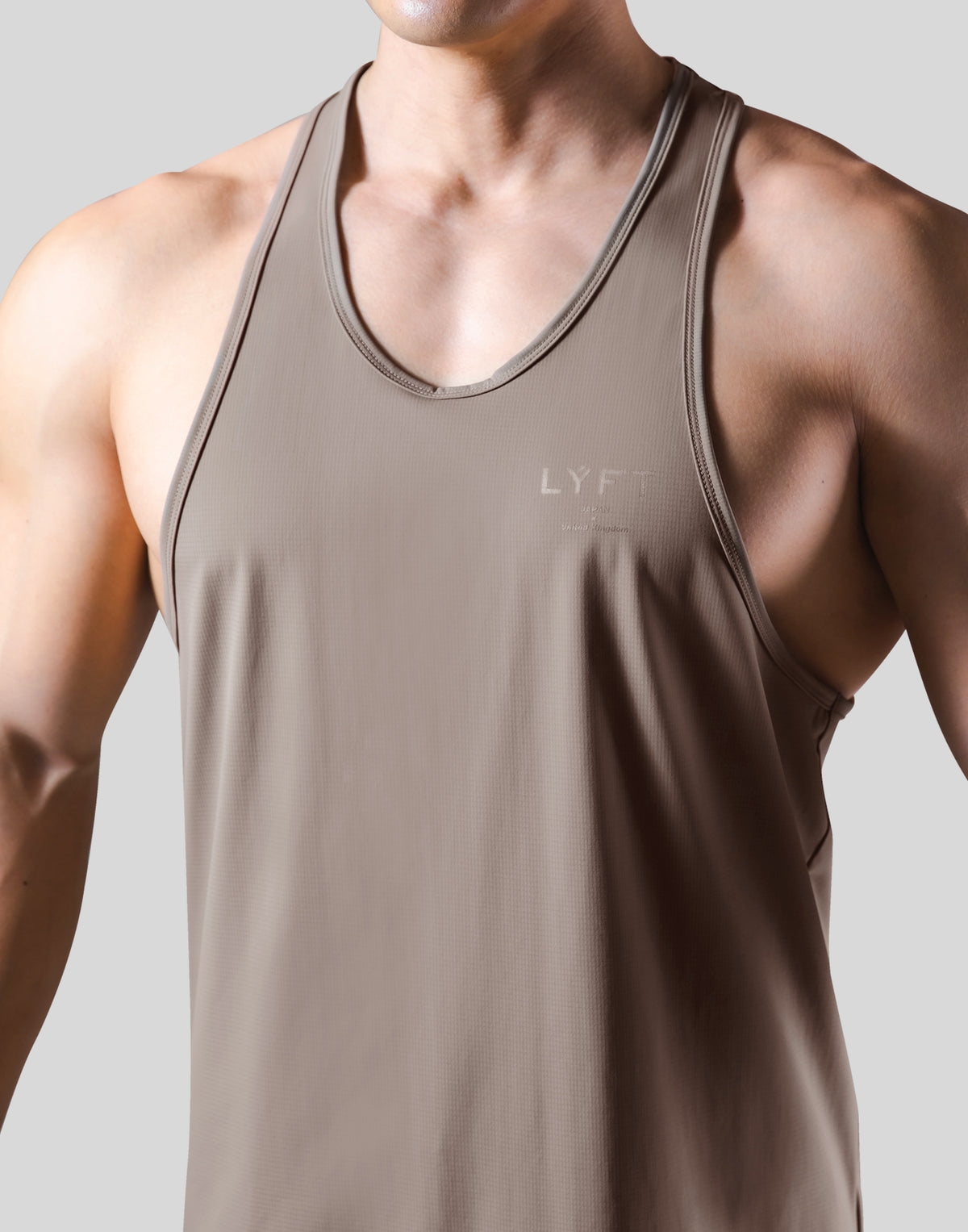 Stretch Waffle Nylon Training Tanktop - Sand