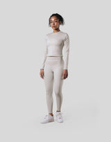 Stretch Slim Long Sleeve T-Shirt - Ivory