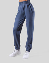 Wide Rib Sweat Pants - Navy