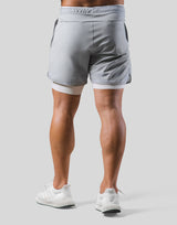 2Way Active Shorts / With Leggings 2 - Grey