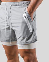 2Way Active Shorts / With Leggings 2 - Grey