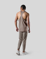 Stretch Waffle Nylon Training Tanktop - Sand