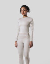 Stretch Slim Long Sleeve T-Shirt - Ivory