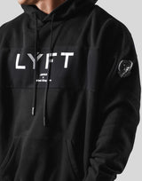 Wide Separate Oversize Sweat Hoodie - Black