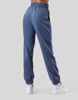 Wide Rib Sweat Pants - Navy