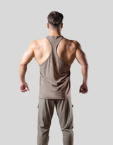 Stretch Waffle Nylon Training Tanktop - Sand
