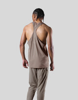 Stretch Waffle Nylon Training Tanktop - Sand