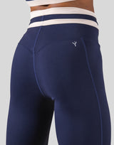 Stripe High Rise Leggings - Navy