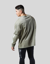 Thunder Y Sleeve Long T-Shirt - Olive