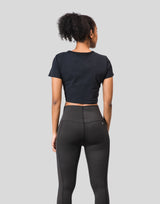 LÝFT Cropped T-Shirt - Black