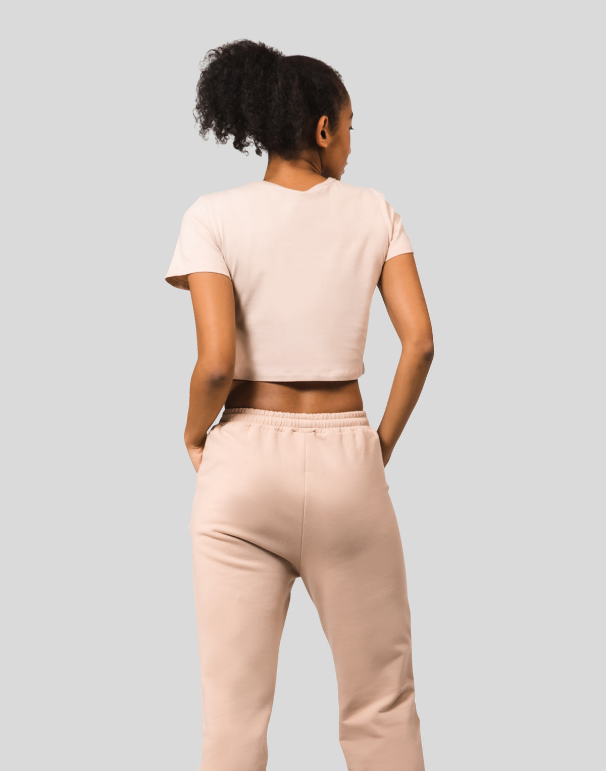 LÝFT Cropped T-Shirt - Beige