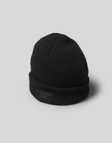 Woven Label Knit Cap - Black