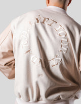Message Ring Stadium Jacket - Beige