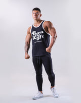 Old Logo Piping Tanktop - Black